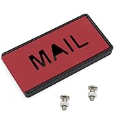 SuperDi Mailbox Flag Front Mount Brick Stone Mailbox Stylish Replacement Black Mount and red Flag.