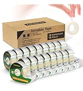 Clear Transparent Tape-18 Packs Gift Wrap Tape Frosted Writable Invisible Tape-Gift Wrapping Tape...