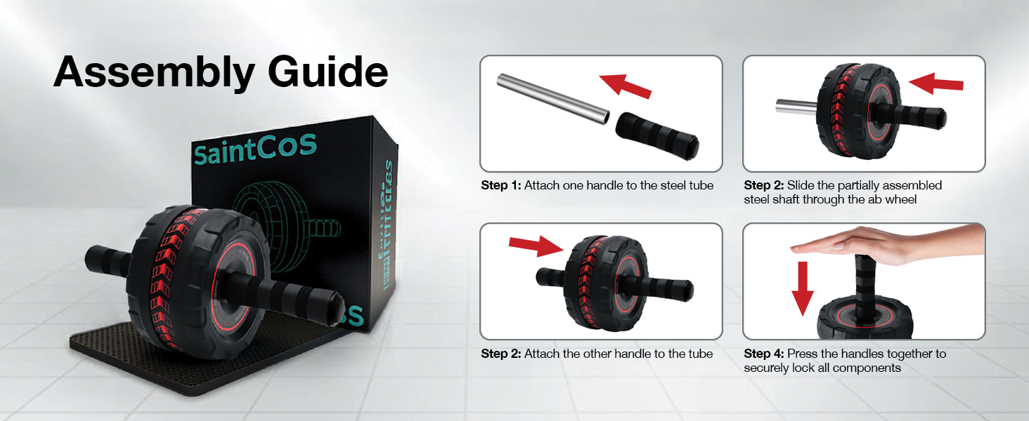 Ab Roller Wheel for Abs Workout - Core Strength Training Equipment for Home Gym