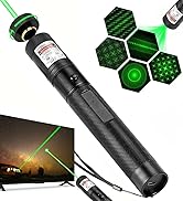 Damflew Green Laser Pointer High Power, Visible Long Beam, Rechargeable USB, for Presentations, A...