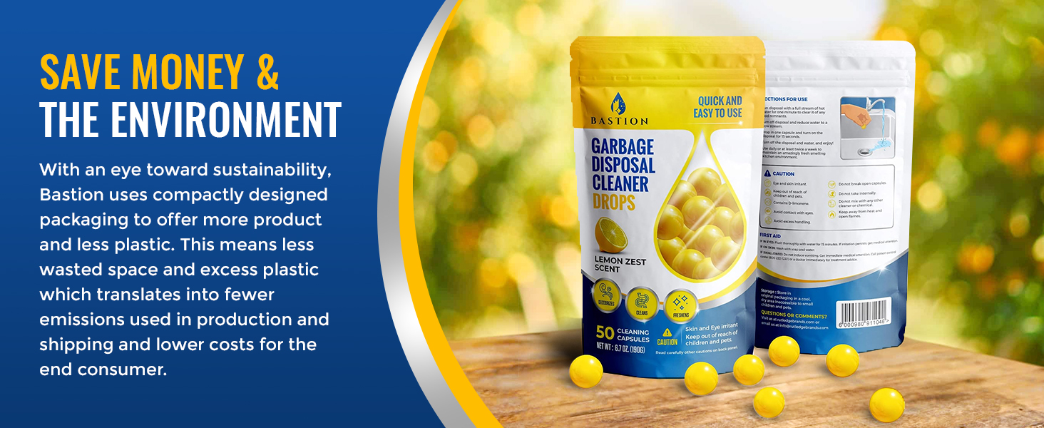 Bastion Garbage Disposal Cleaner Lemon Drops