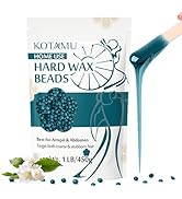 KOTAMU Hard Wax Beads for Hair Removal, 1lb Jasmine Wax Beads for Sensitive Skin Armpit Abdomen F...