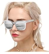 Myiaur Polarized Sunglasses for Women, Trendy Big Oversized Sun Glasses with Mirrored Lens UV400 ...