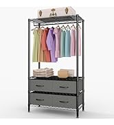 Garvee Clothes Rack, Freestanding Closet Unit with Drawers and Adjustable Shelves, Heavy-Duty Gar...
