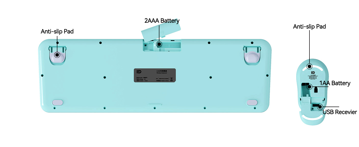 long battery life wireless keyboard with smart power saving mode