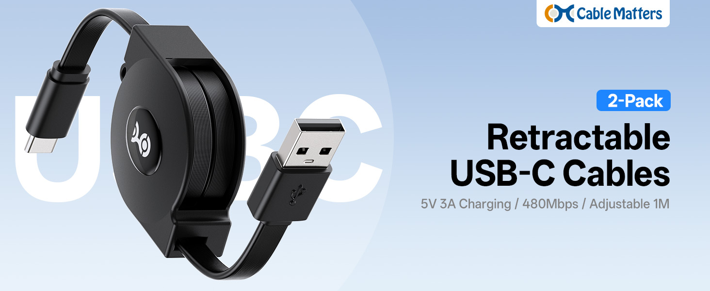 Retractable USB C Cable