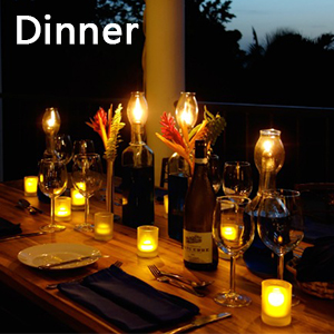 dinner flameless candles