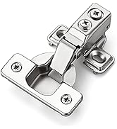 Ravinte 60 Pack 30 Pairs Short Arm Kitchen Cabinet Hinges for 1/2 Inch Overlay Cabinet, Brushed N...