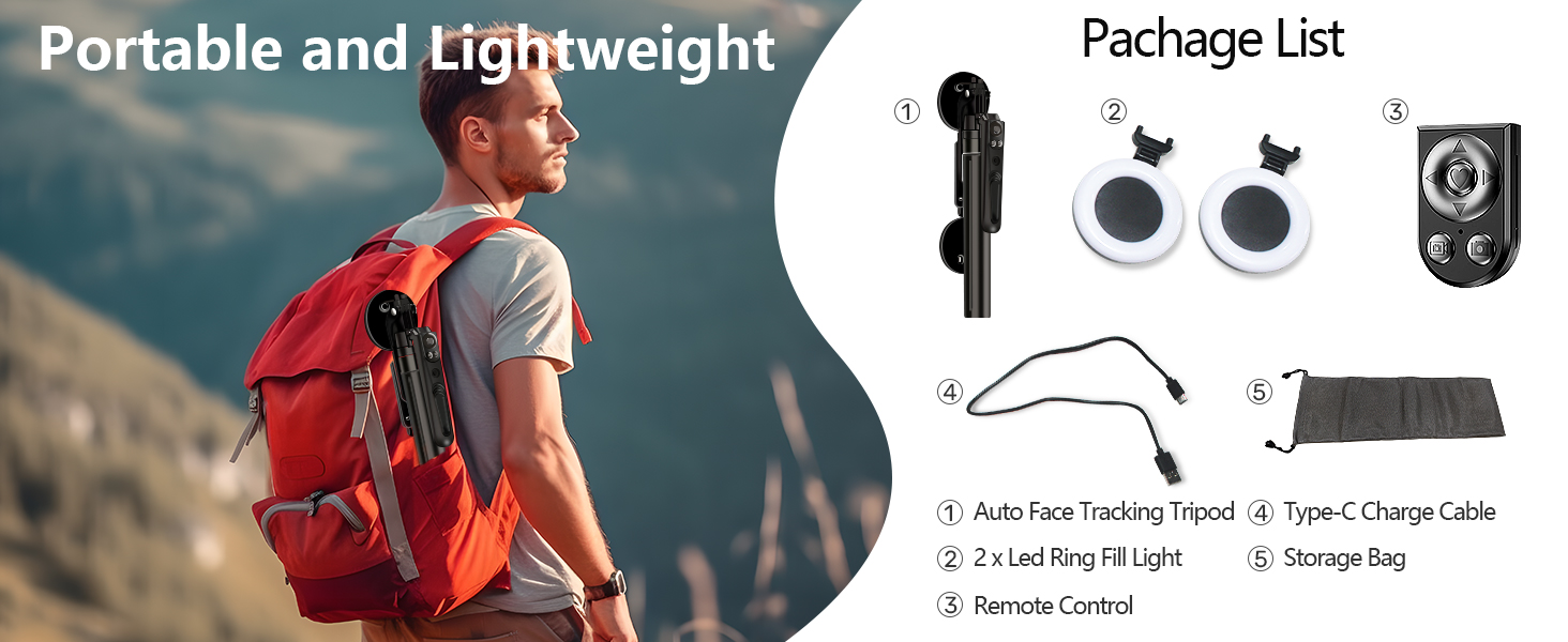 extendable auto face tracking tripod 360