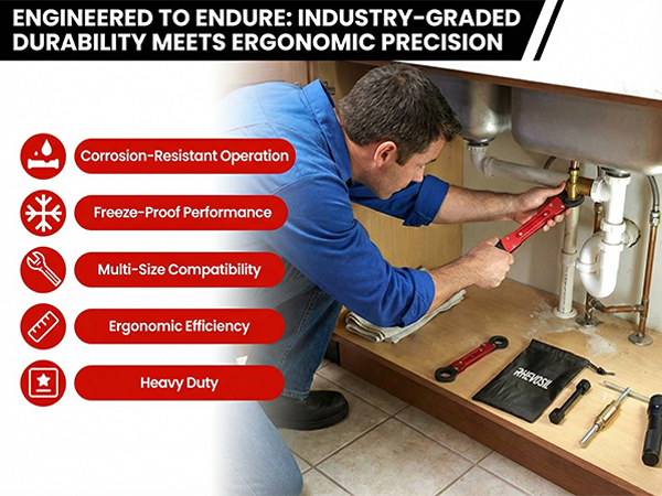 6 Pcs Plumbing Tools Kit