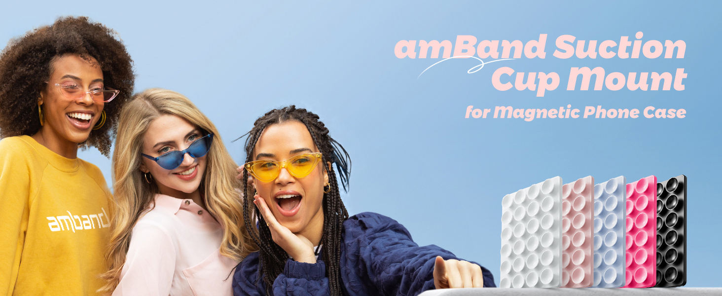 amBand Suction Cup Mount for Magnetic Phone Case