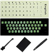 English Keyboard Sticker Glow in The Dark [4 in 1],Luminous Replacement English Letter Keyboard S...