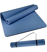 Wimwum Extra Wide Yoga Mat 72"x 32" - Non Slip TPE Exercise Mat for Home Workout, 6mm High-Densit...