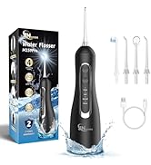 JNGOODS Cordless Water Dental Flosser Oral irrigator,JNGOODS 300ml Rechargeable Water flosser for...