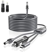 Starlink Mini 3 in 1 DC Power Cable 10FT, 18AWG Car Charging Cable for Jackery Portable Power Sta...