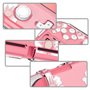 Switch Lite clear case flower