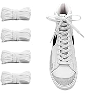 UamGlsob 2 Pairs 5/16" Flat Elastic Shoe Lace, 27"-72" Length Stretch Shoelaces Strings Replaceme...