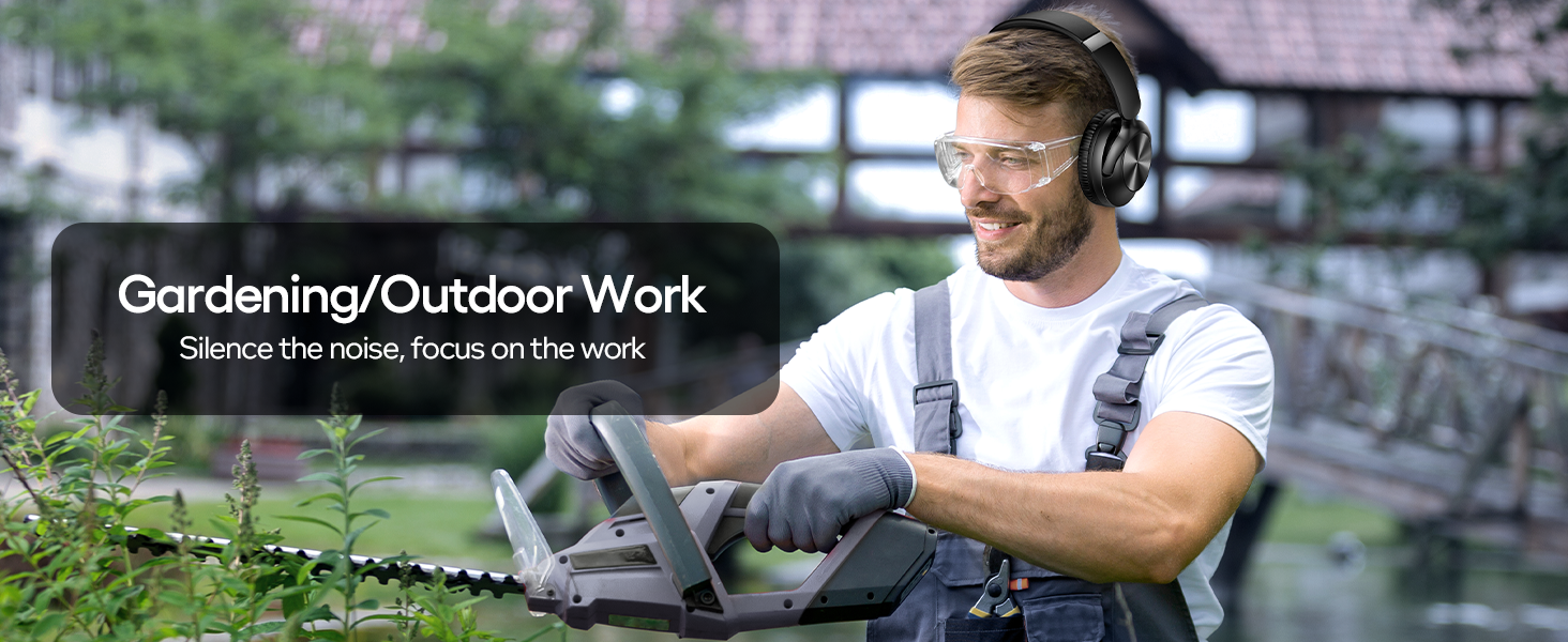 headphones for garden work