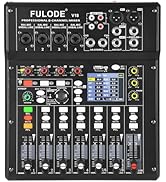 FULODE Digital Mixer 8 Channel Compact Audio Mixing Console with 16 DSP Effects, Professional 6-B...