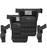 ATBP Motorcycle Tactical Drop Leg Thigh Bag with Holster Handgun Firearm Pistol Bag for Men Hunti...