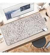 Leopard Gaming Mouse Pad Large, Large Mouse Pad for Desk, Extended Desk Mousepad with Non-Slip Ru...