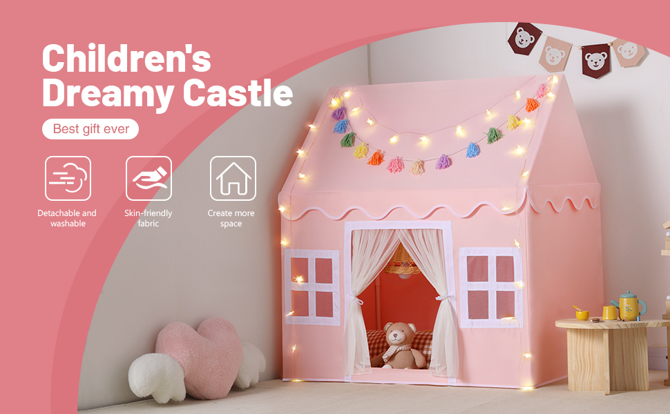 pink play tent