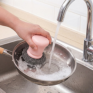 pink electric cleaning brush