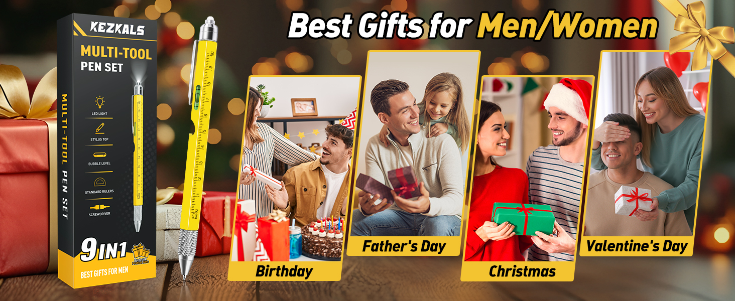 gifts for men 9 in 1 multitool pen birthday mens gifts for men him fathers day gifts for dad husband