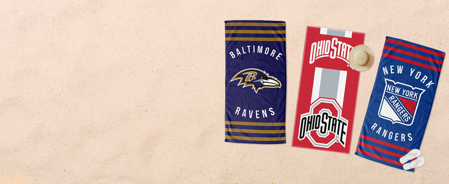NFL, College, NHl officially Licensed Beach towels