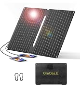 GrnOas.E 20W Portable Solar Panel with USB-C USB-A Outputs for Phone,Ipad,Power Bank,Small Fan,IP...