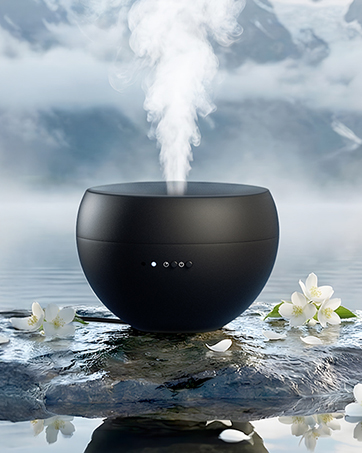 Cool mist humidifier enhances the aroma of natural essential oils. Increases humidity.