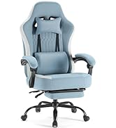 DUMOS Gaming Chair with Linkage Armrests, Video Game Chairs with Pocket Spring Cushion, Ergonomic...