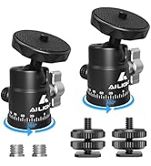 Ailight Mini Ball Head, 360° Panoramic Tripod Head, Universal 1/4