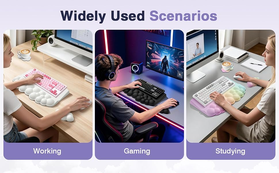 cloud keyboard wris rset and mouse wrist rest