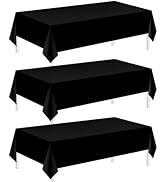 Childom 3 Pack Plastic Tablecloths for Rectangle Tables 54