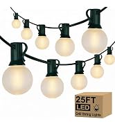 25FT G40 LED Christmas String Lights Outdoor, Christmas Decoration Lights | 25+2 Shatterproof Glo...