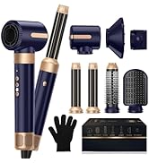 7 in One Hair Dryer Brush Blow Dryer Brush 110000 RPM Hot Air Brush Styler Auto Air Curler for Ha...