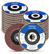 amoolo 4 1/2 Inch Flap Disc, 20Pcs 40 60 80 120 Grit Angle Grinder Sanding Discs, High Density Ab...