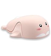 CHUYI Cute Animal Dolphin Shape Wireless Silent Mouse Frosted Cartoon Portable Travel Mute 1600DP...