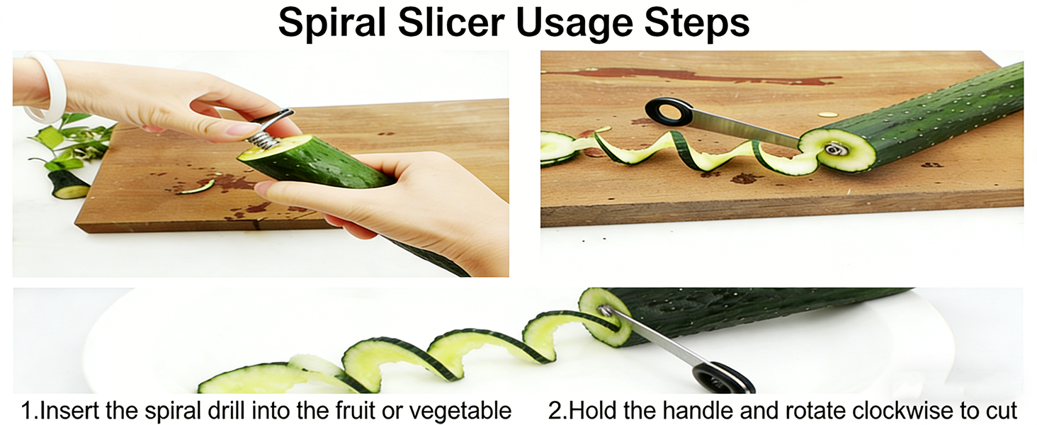 Spiral Slicer Usage Steps