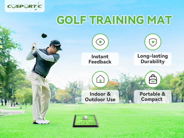Golf Hitting Mat | Golf Training Mat for Swing | Extra Replaceable Golf Practice Mat