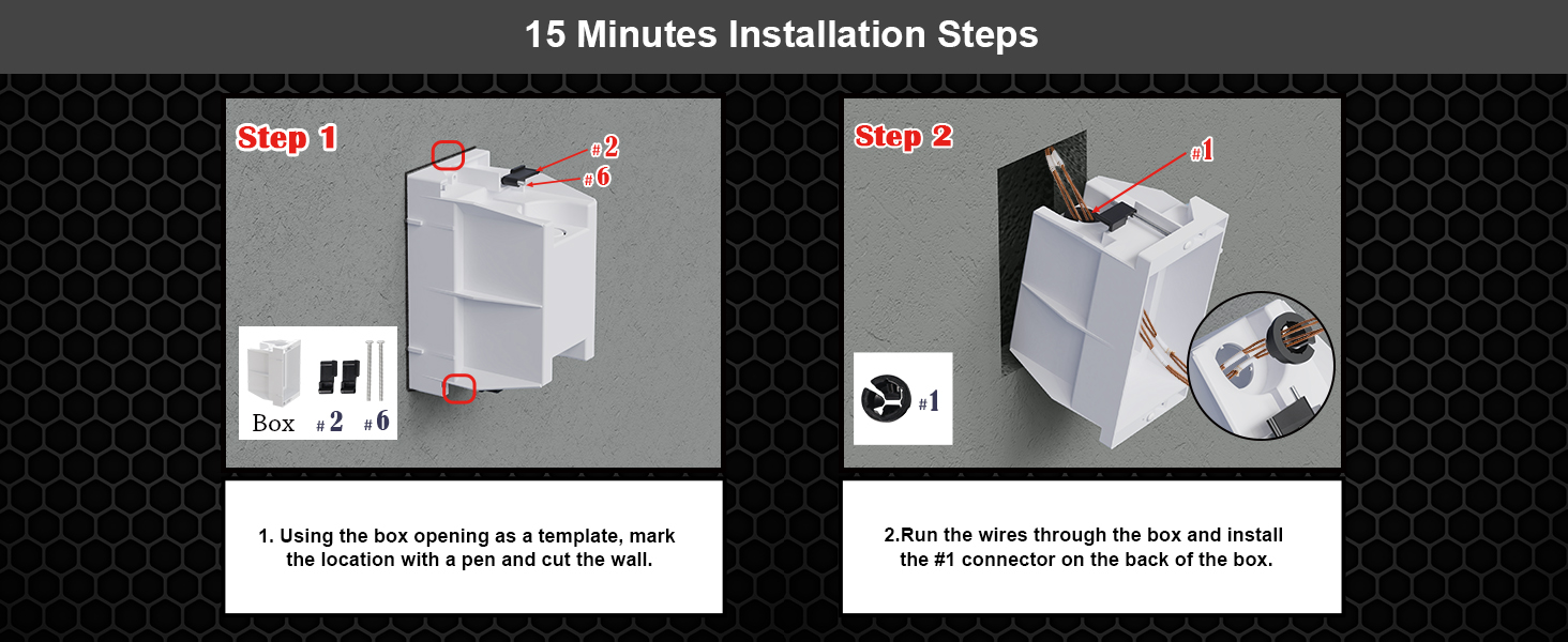  DVFR1W-1 Recessed Electrical/Outlet Box Wall Plate Kit