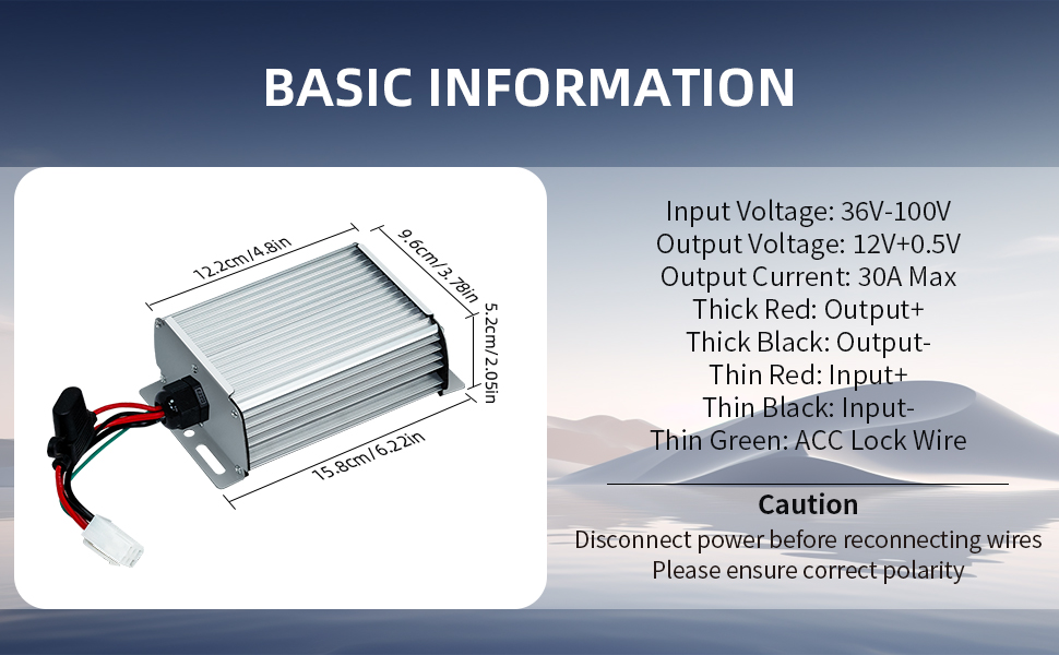 12V 30A 360W converter