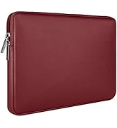 RAINYEAR 14 Inch Laptop Sleeve Soft PU Leather Case Protective Water Resistant Zipper Cover Carry...
