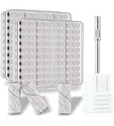160Pcs Small Sanding Bands for Nails Drill, 180 Grit Nail Sanding Bands Set with 3.1mm Mini Mandr...