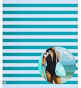 Plush Microfiber Beach Blanket, Extra Large Beach Mat for 3-6 Persons, Sandproof, Windproof | Hol...