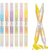 IOMDRWU Erasable Highlighters, Dual Tip Bible Highlighters Erasable,Aesthetic Highlighter Assorte...