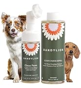 Dandylion Clean Paws Value Set | No-Rinse Foaming Dog Paw Cleaner with Built-in Brush + Refill | ...