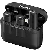 ULANZI J12 Wireless Lavalier Microphone for iPhone iPad, 2-in-1 Plug-Play Mic with Charging Case ...