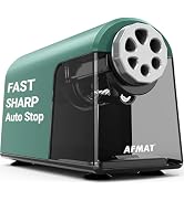 AFMAT PSX2 Heavy Duty Electric Pencil Sharpener 6 Holes, Classroom Pencil Sharpener for 6-11mm Pe...
